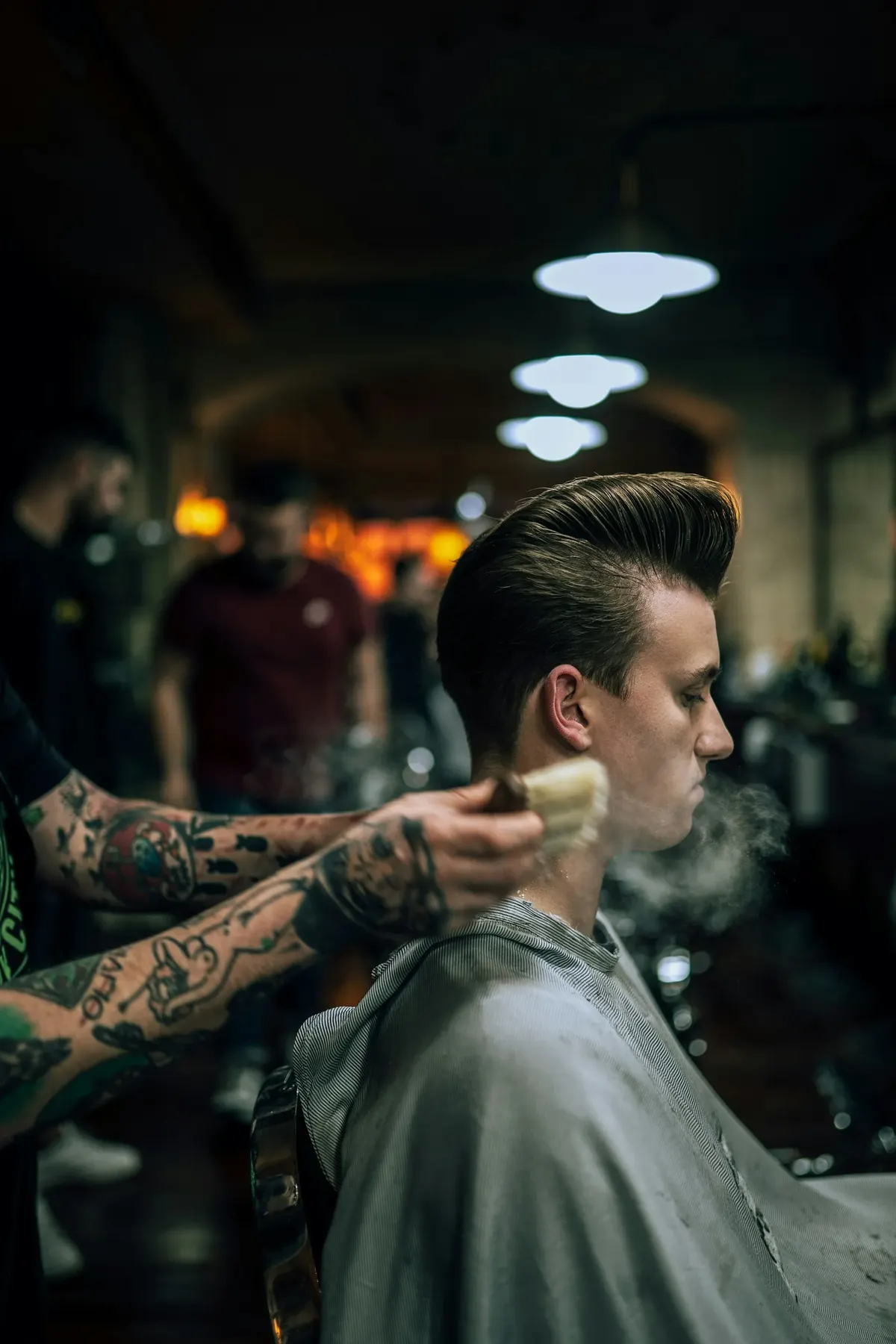 Coupe homme réalisée en salon